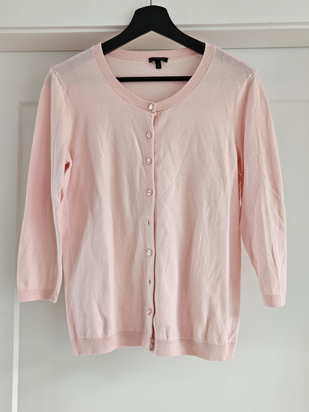 Talbots Light Pink Button-Front Cardigan Sweater Sz Small